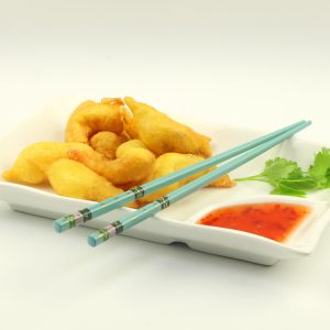 77. GAMBAS FRITAS CON SALSA AGRIDULCE